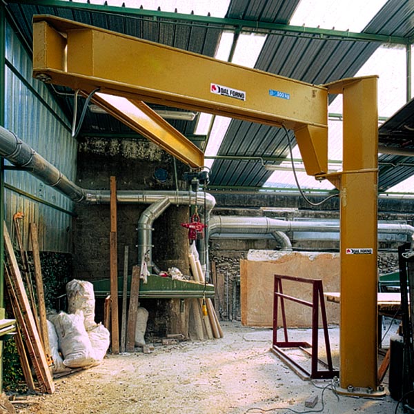 column swiwel crane, double arm, manual rotation